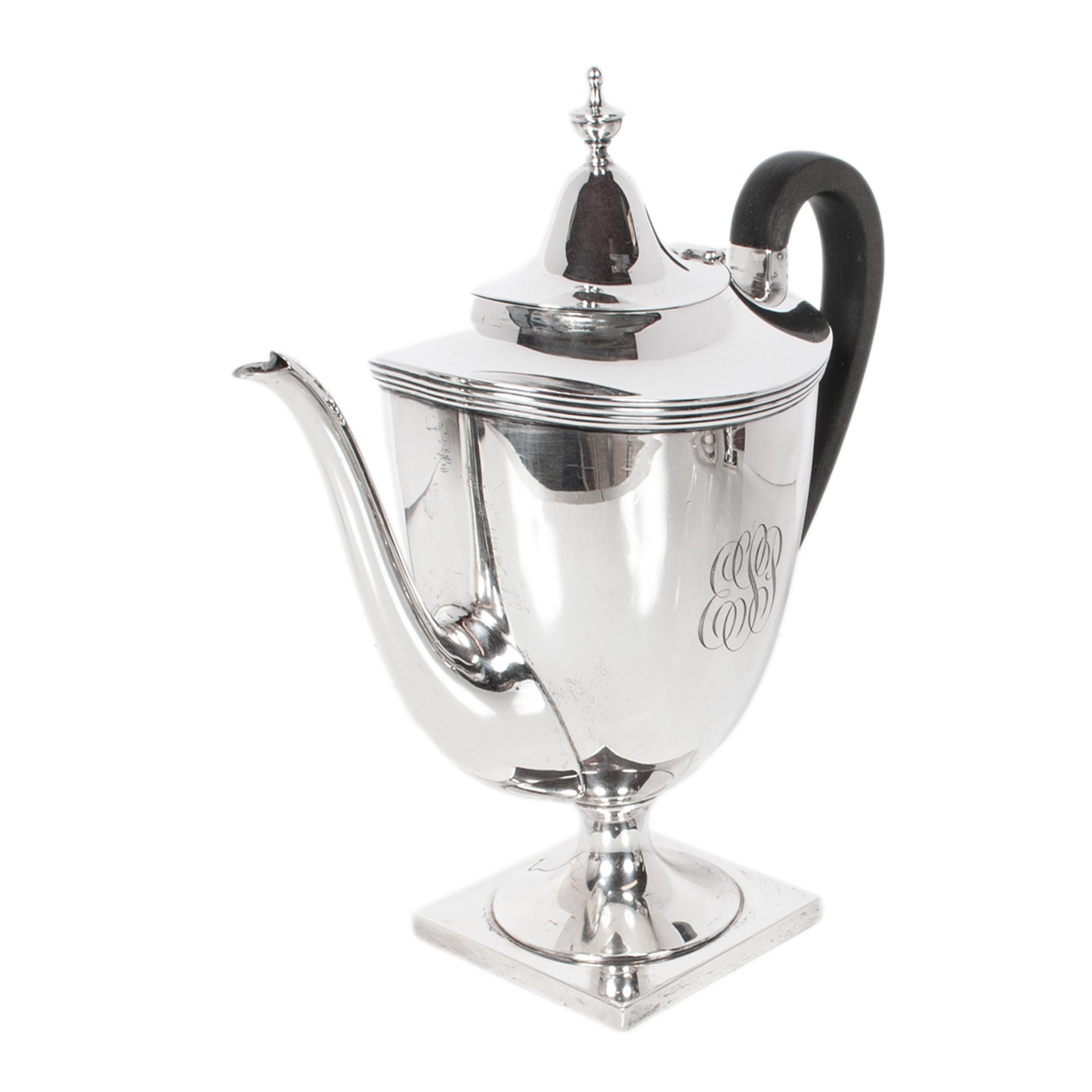 Antico servizio da tè e caffè in argento Sterling Art Deco americano Richard Dimes 1925 In condizioni buone in vendita a Portland, OR