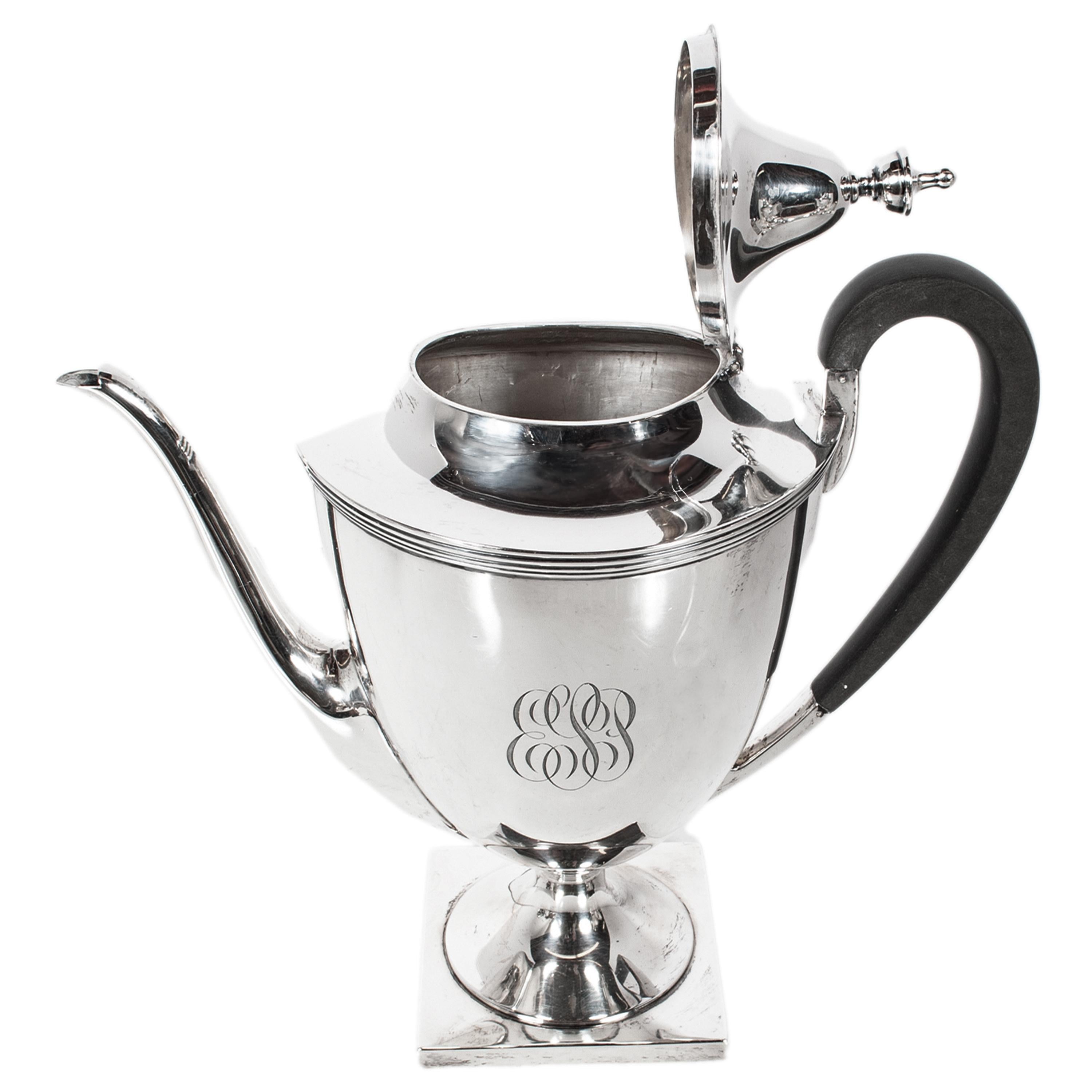 Inizio XX secolo Antico servizio da tè e caffè in argento Sterling Art Deco americano Richard Dimes 1925 in vendita