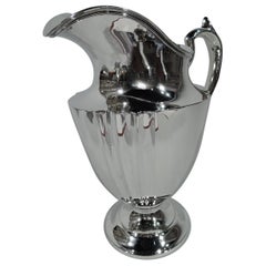 Antique American Art Deco Sterling Silver Water Pitcher