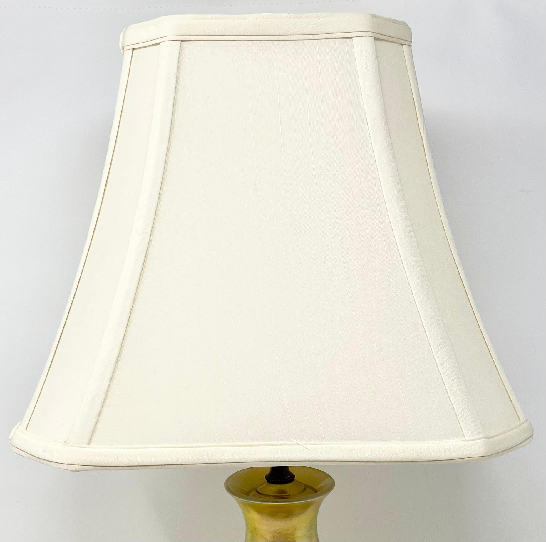 Antique American Art Deco Steuben Acid-Cut Gilt Glass Lamp, Circa 1910's-1920's. In Good Condition For Sale In New Orleans, LA