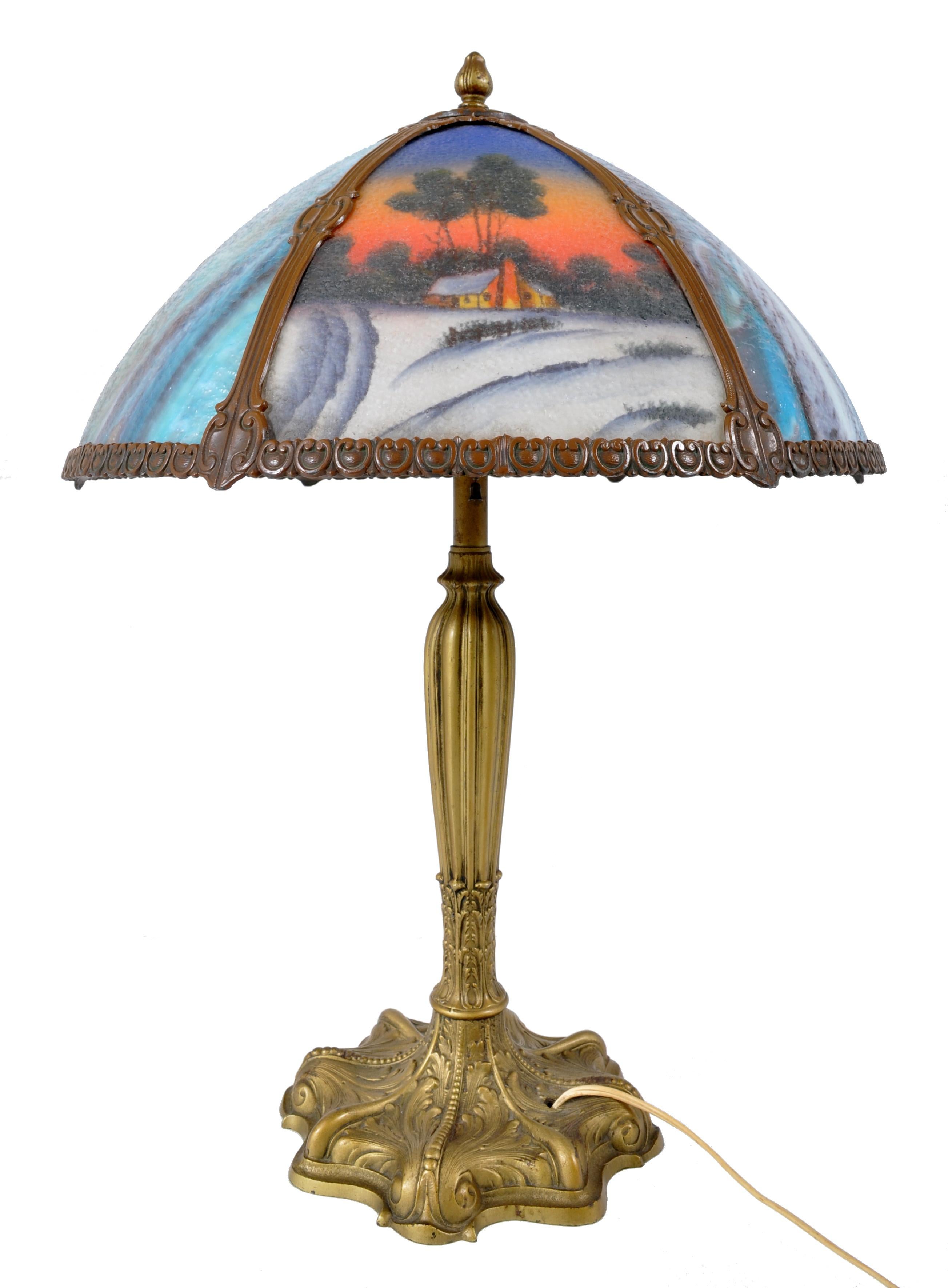 vintage art nouveau table lamp