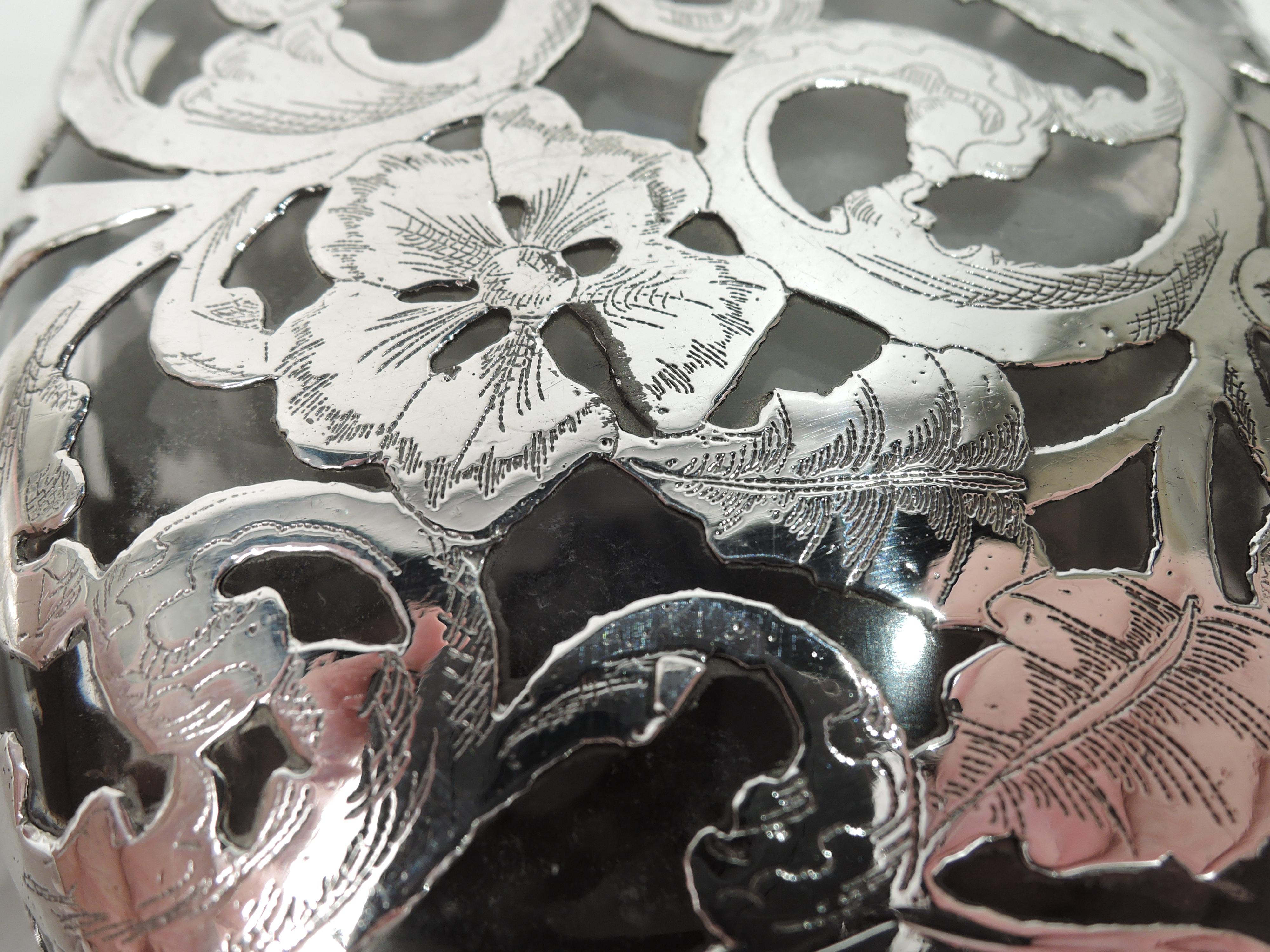 Argent Ancienne flasque en argent de l'Art Nouveau Américain en vente