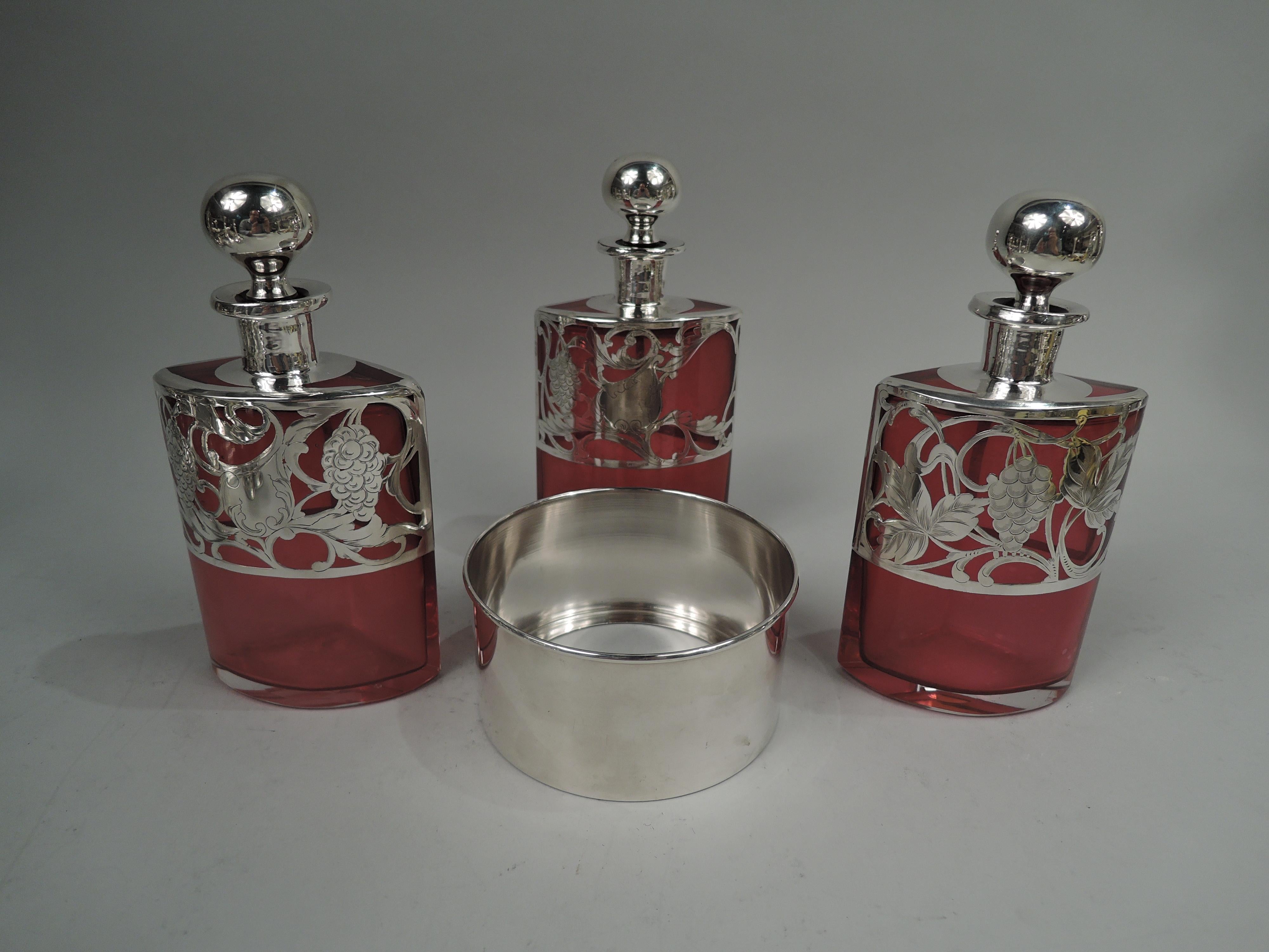 silver overlay perfume bottle