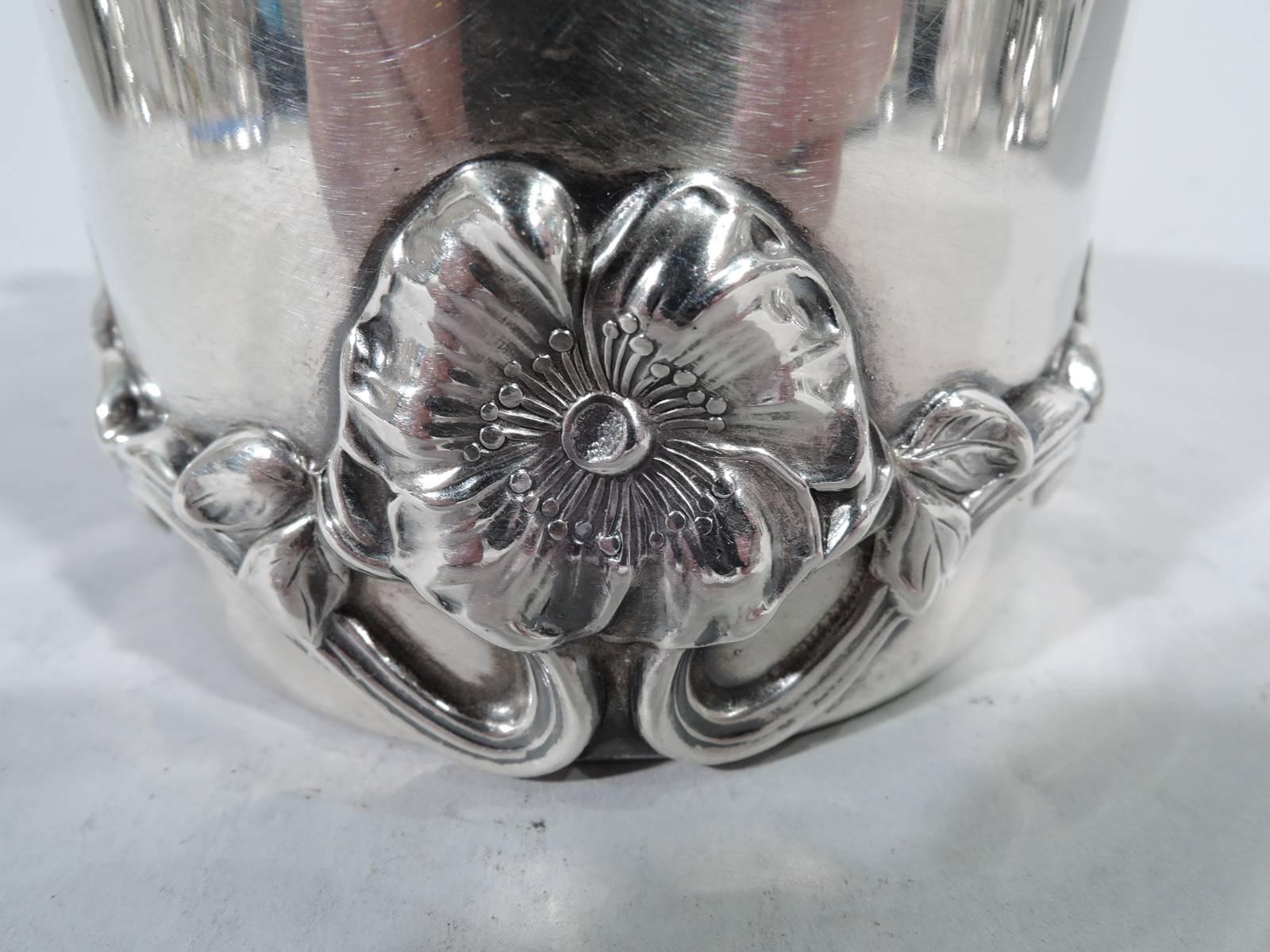 Antique American Art Nouveau Sterling Silver Baby Cup 2