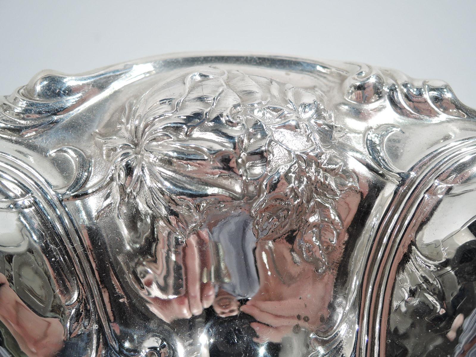 19th Century Antique American Art Nouveau Sterling Silver Bowl