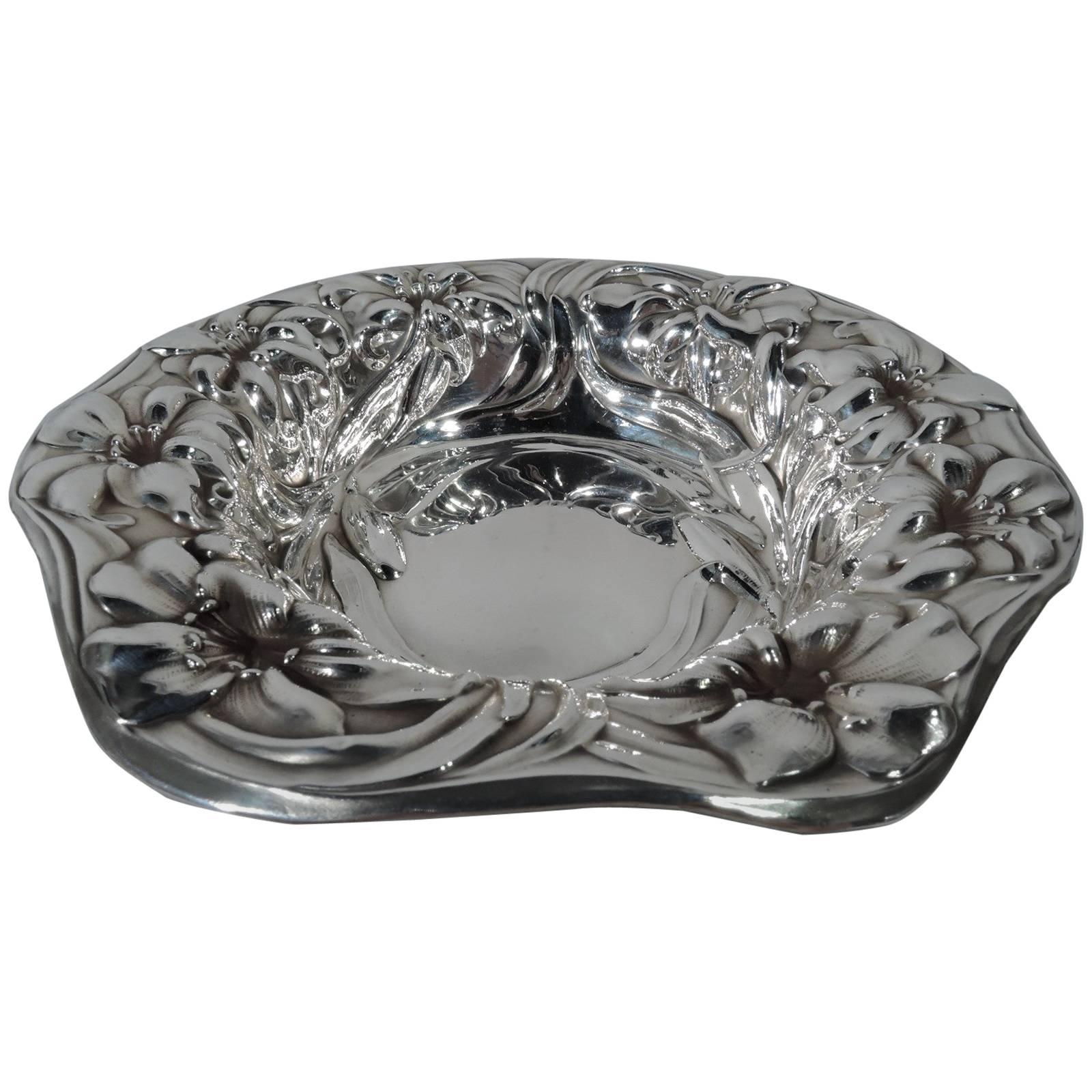 Antique American Art Nouveau Sterling Silver Bowl