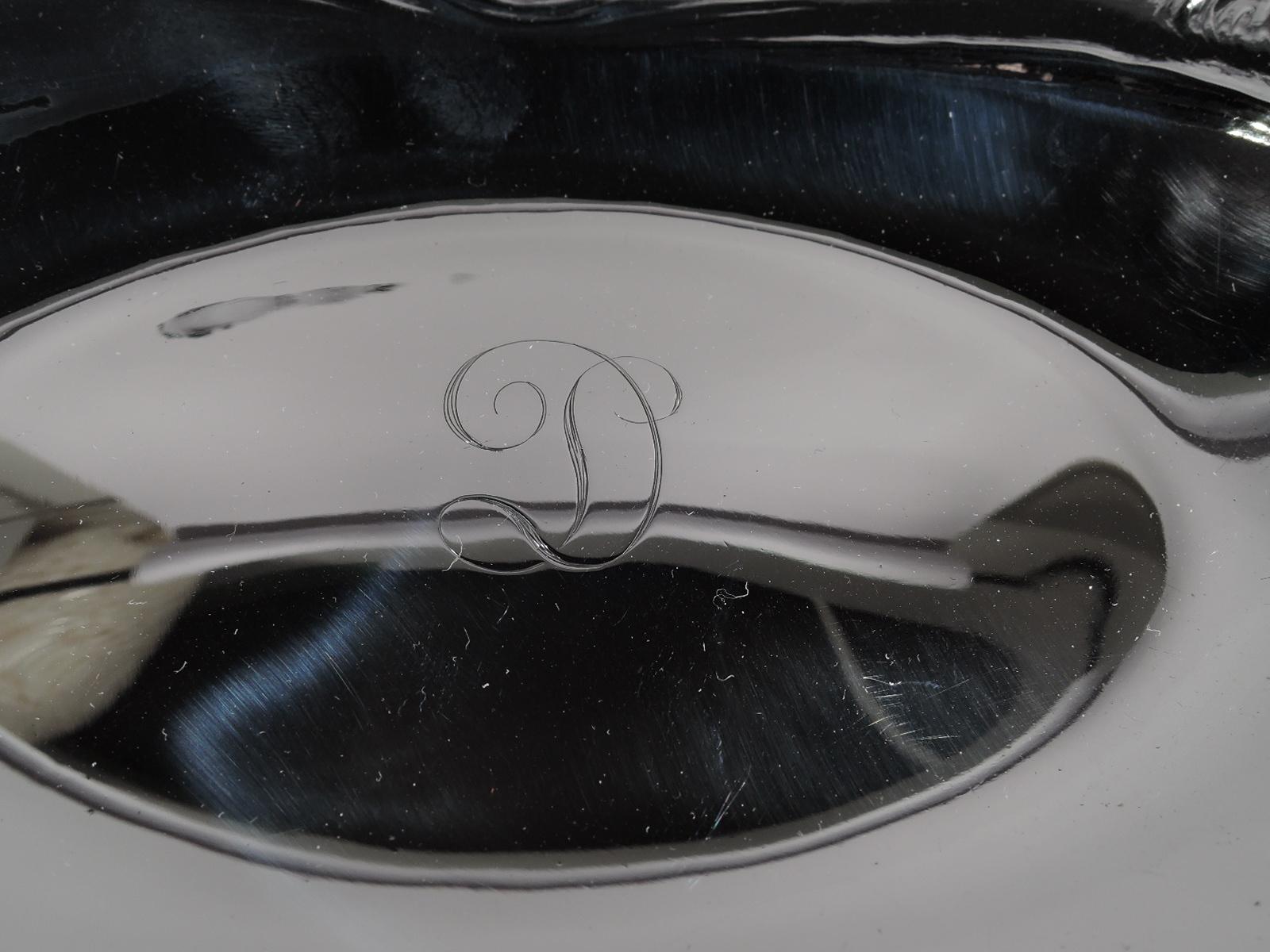 Antique American Art Nouveau Sterling Silver Lorelei Whirlpool Bowl In Excellent Condition For Sale In New York, NY