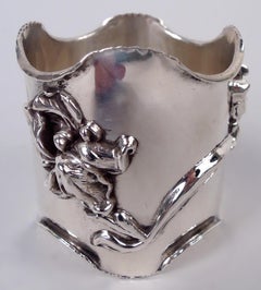 Antique American Art Nouveau Sterling Silver Napkin Ring