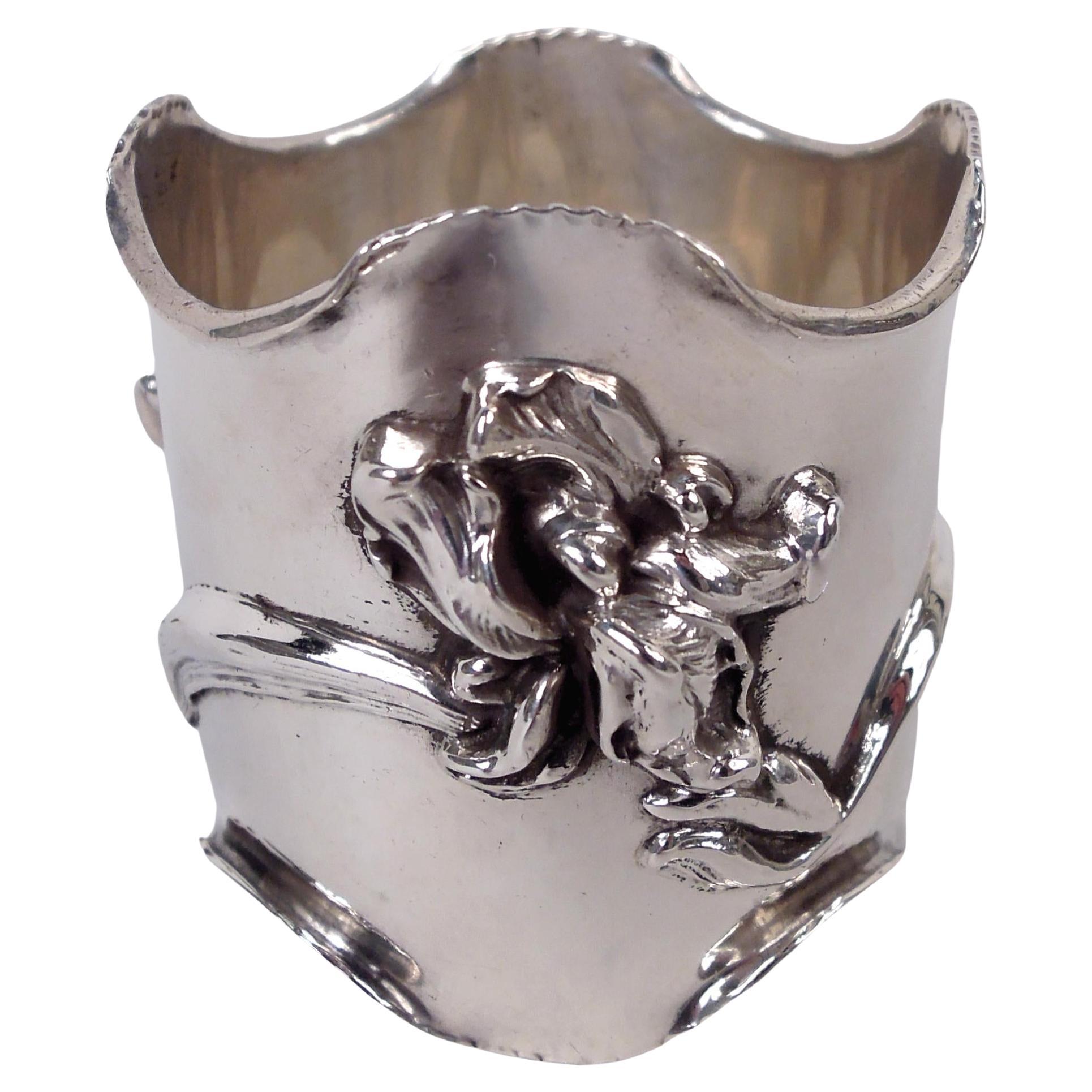 Antique American Art Nouveau Sterling Silver Napkin Ring