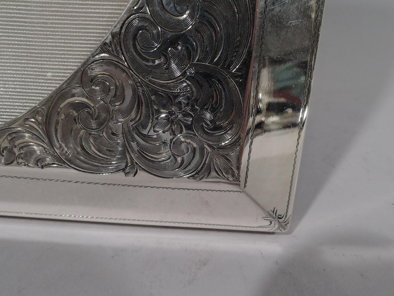 Antique American Art Nouveau Sterling Silver Picture Frame In Excellent Condition In New York, NY