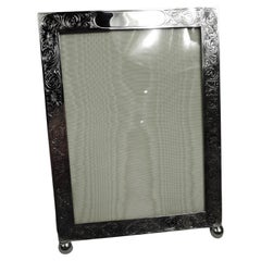Antique American Art Nouveau Sterling Silver Picture Frame