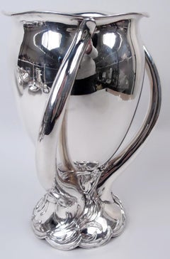 Antique American Art Nouveau Sterling Silver Trophy Loving Cup