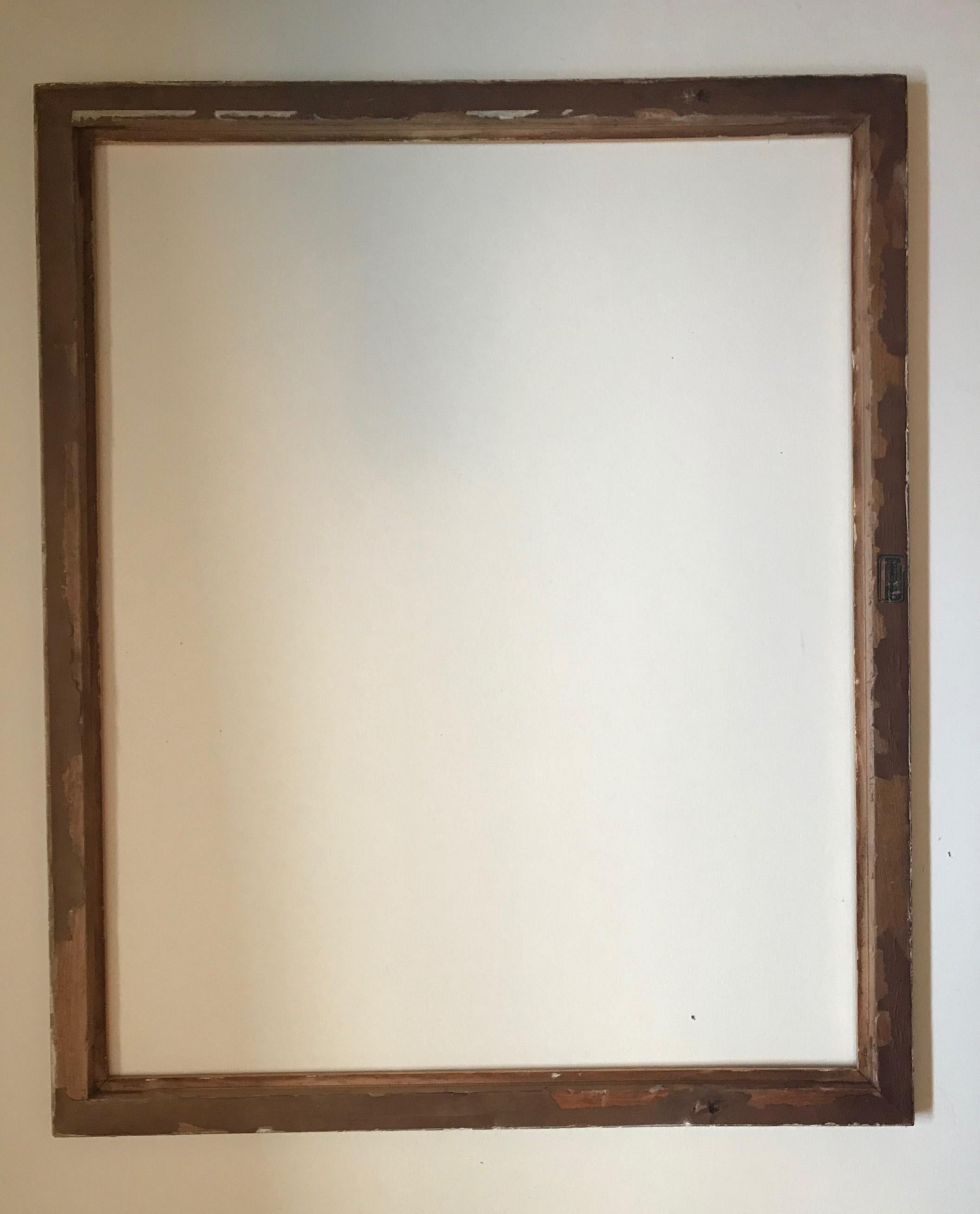 Antique American Arts & Crafts Carved Giltwood Frame, Braus Galleries 2