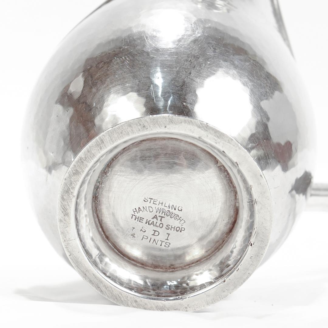 Antike amerikanische Arts & Craft Hand Wrought Sterling Silver Brandy Warmer im Angebot 8