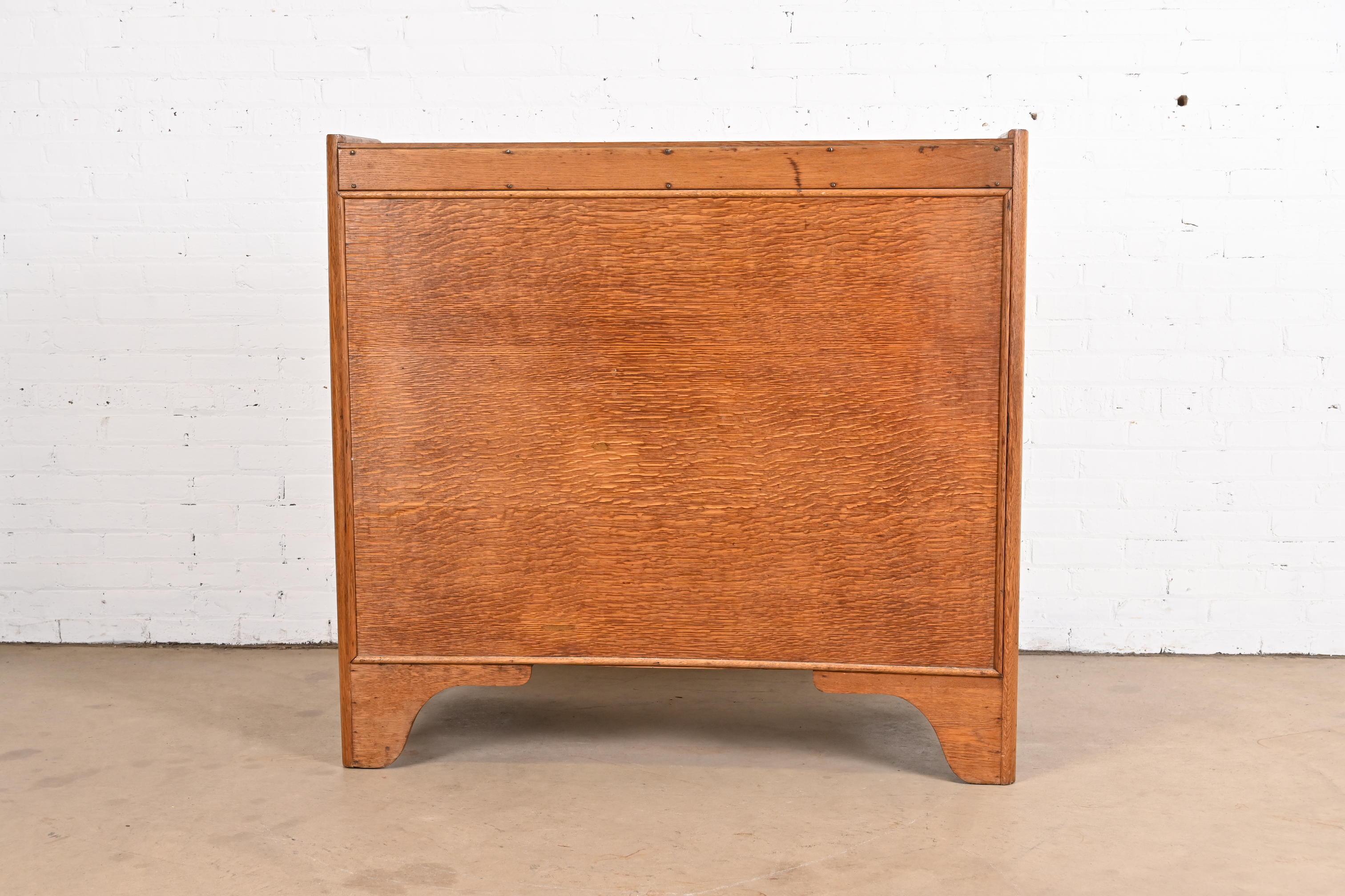 Antique American Arts & Crafts Oak Roll Top Desk, Circa 1890s 9