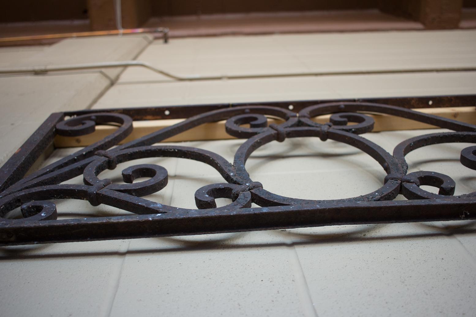 Antique American Arts & Crafts Wrought Iron Transom 1