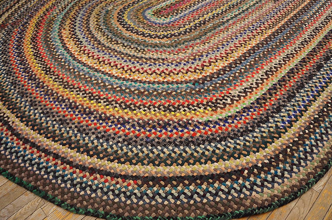 Amerikanischer geflochtener Teppich aus der Mitte des 20. Jahrhunderts ( 10''3 X 14'' - 312 X 467 ) (Handgewebt) im Angebot