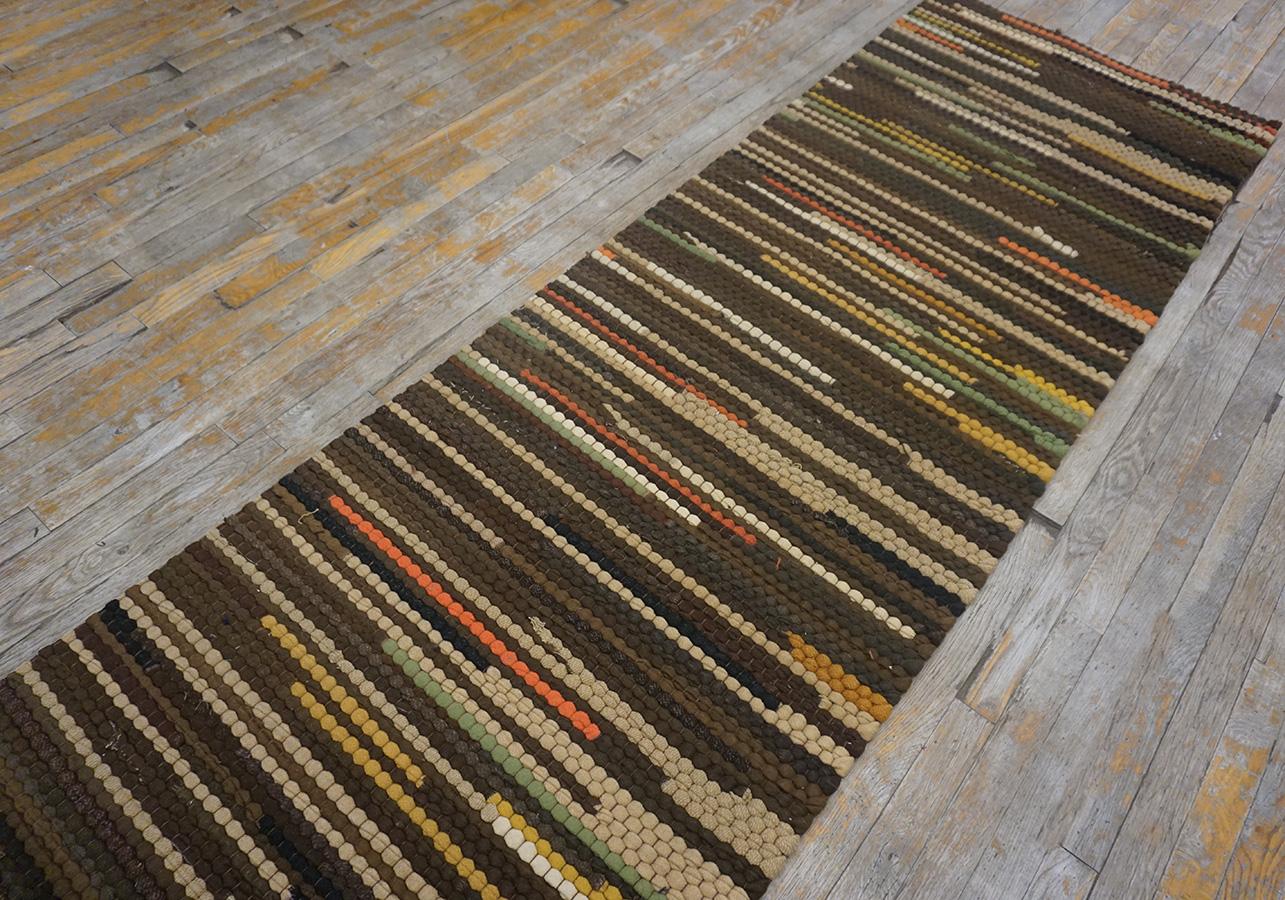 Antique American Braided Rug  2' 9''x 13' 0'' For Sale 1