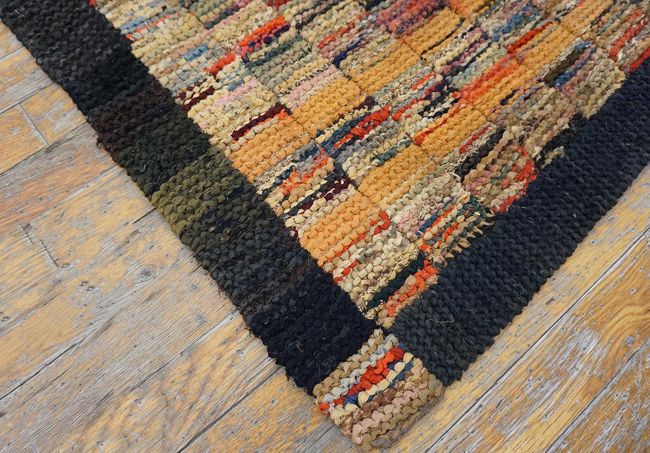 Antique American Braided Rug For Sale 4