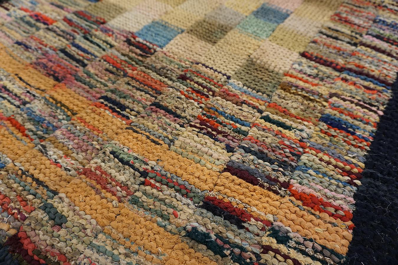 Antique American Braided Rug For Sale 5
