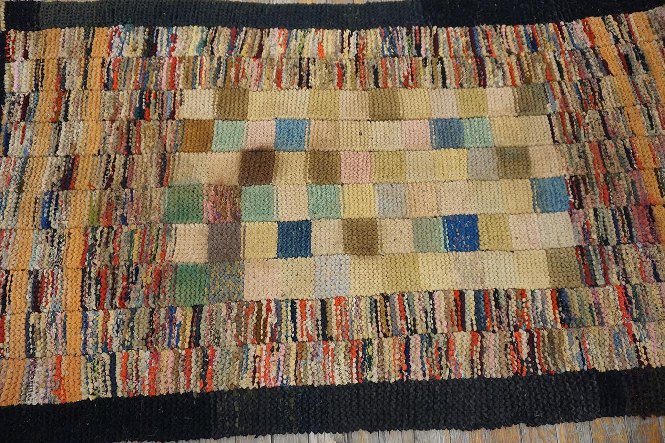 Antique American Braided Rug In Good Condition For Sale In New York, NY