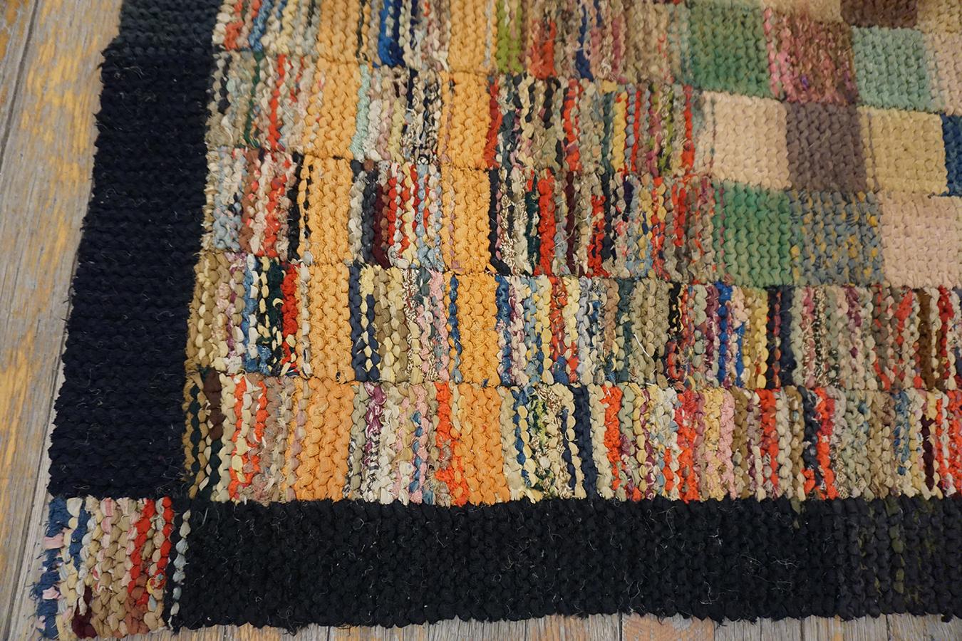 Antique American Braided Rug For Sale 3