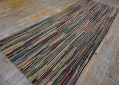 Antique American Braided Rug 4'6" x 11'6"