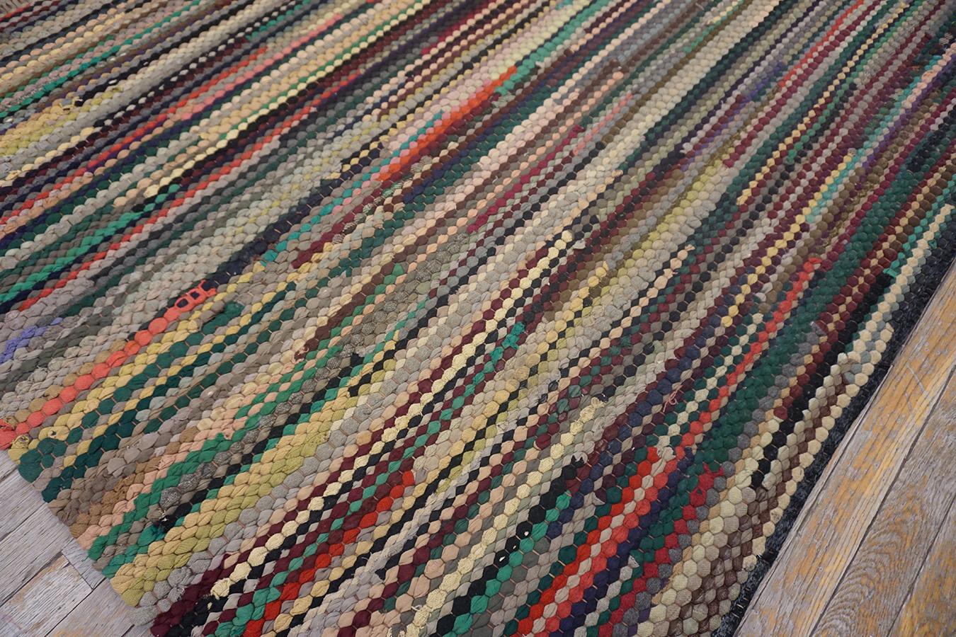 Fabric Antique American Braided Rug 4'6