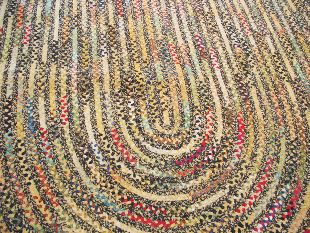 Vintage American Braided Rug In Good Condition For Sale In New York, NY