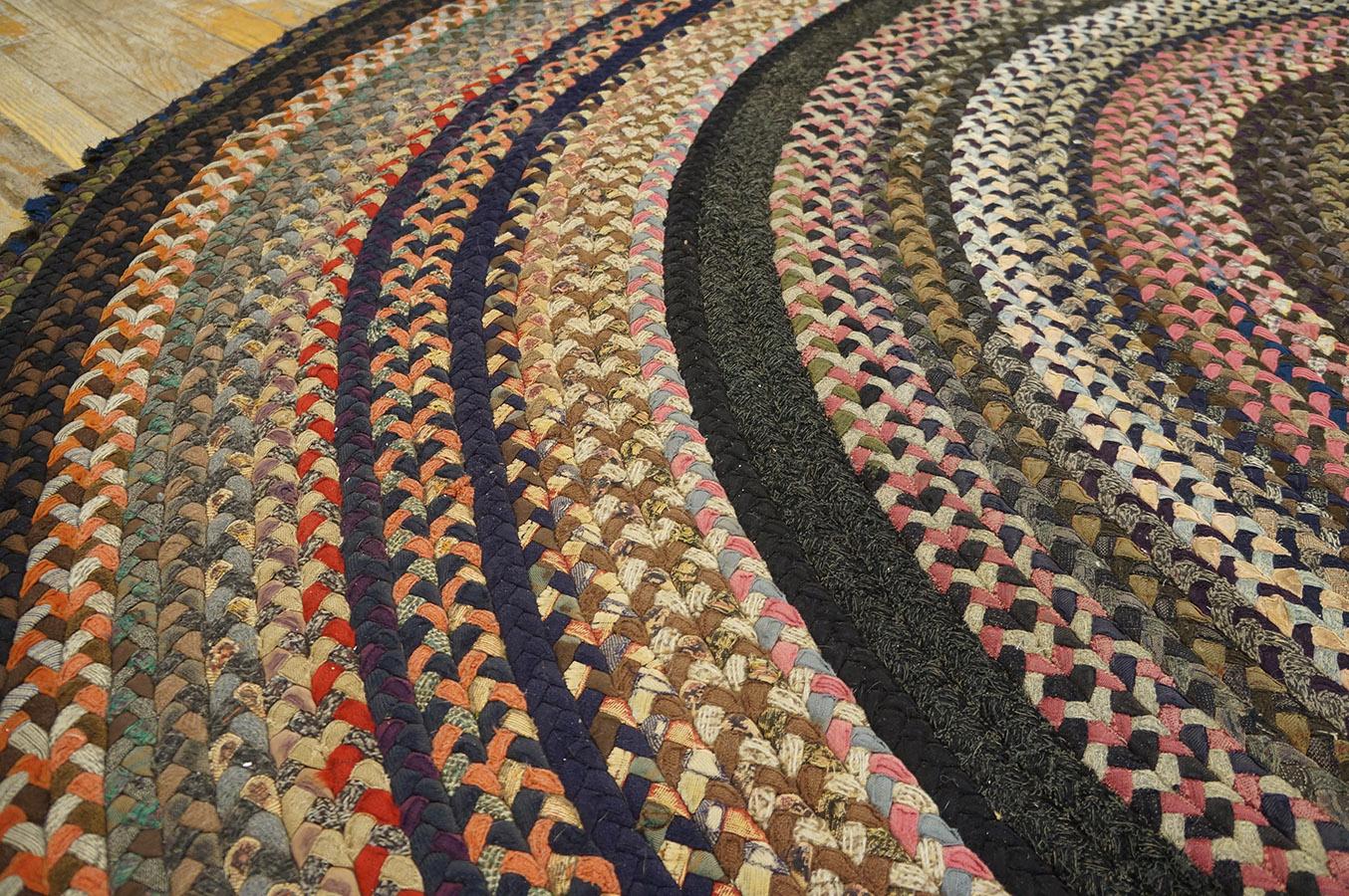 Fabric 1930s American Braided Rug ( 8'10 x 9'9