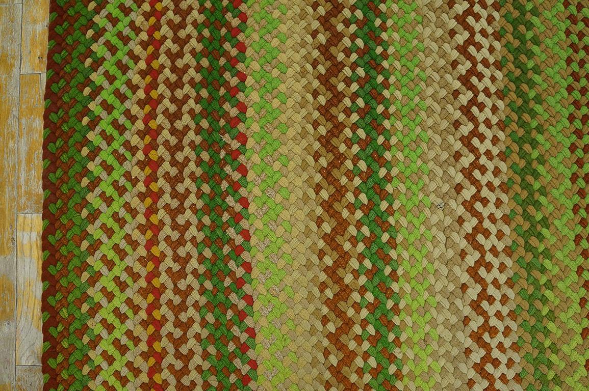 Mid-20th Century Mid 20th Century American Braided Rug ( 9'  x 12' 6