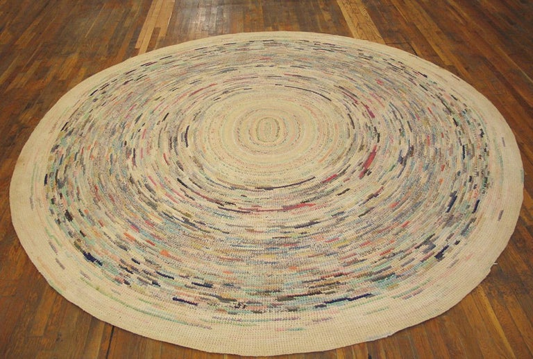 Antique American Braided Rug For Sale at 1stDibs