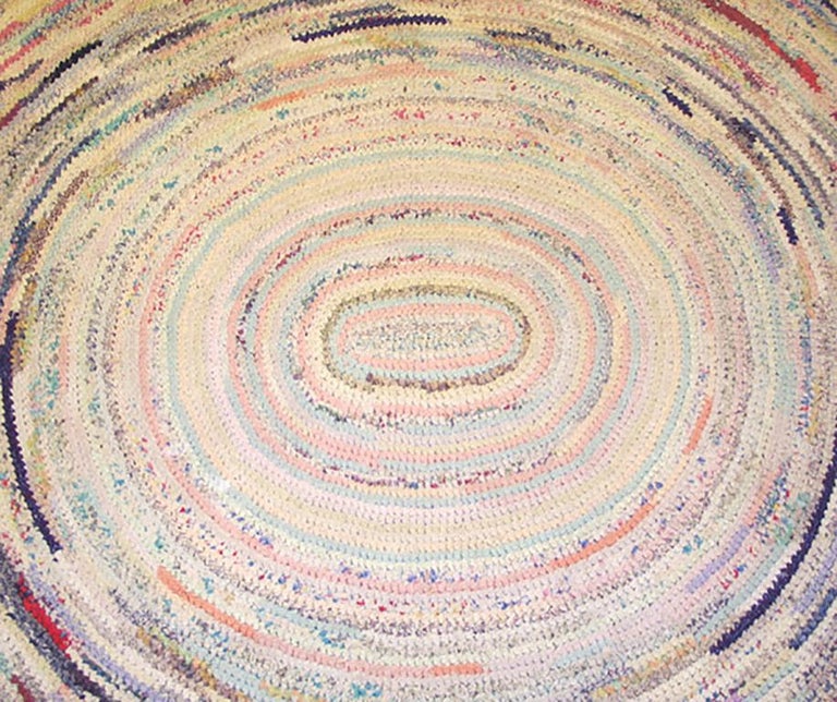 Antique American Braided Rug For Sale at 1stDibs