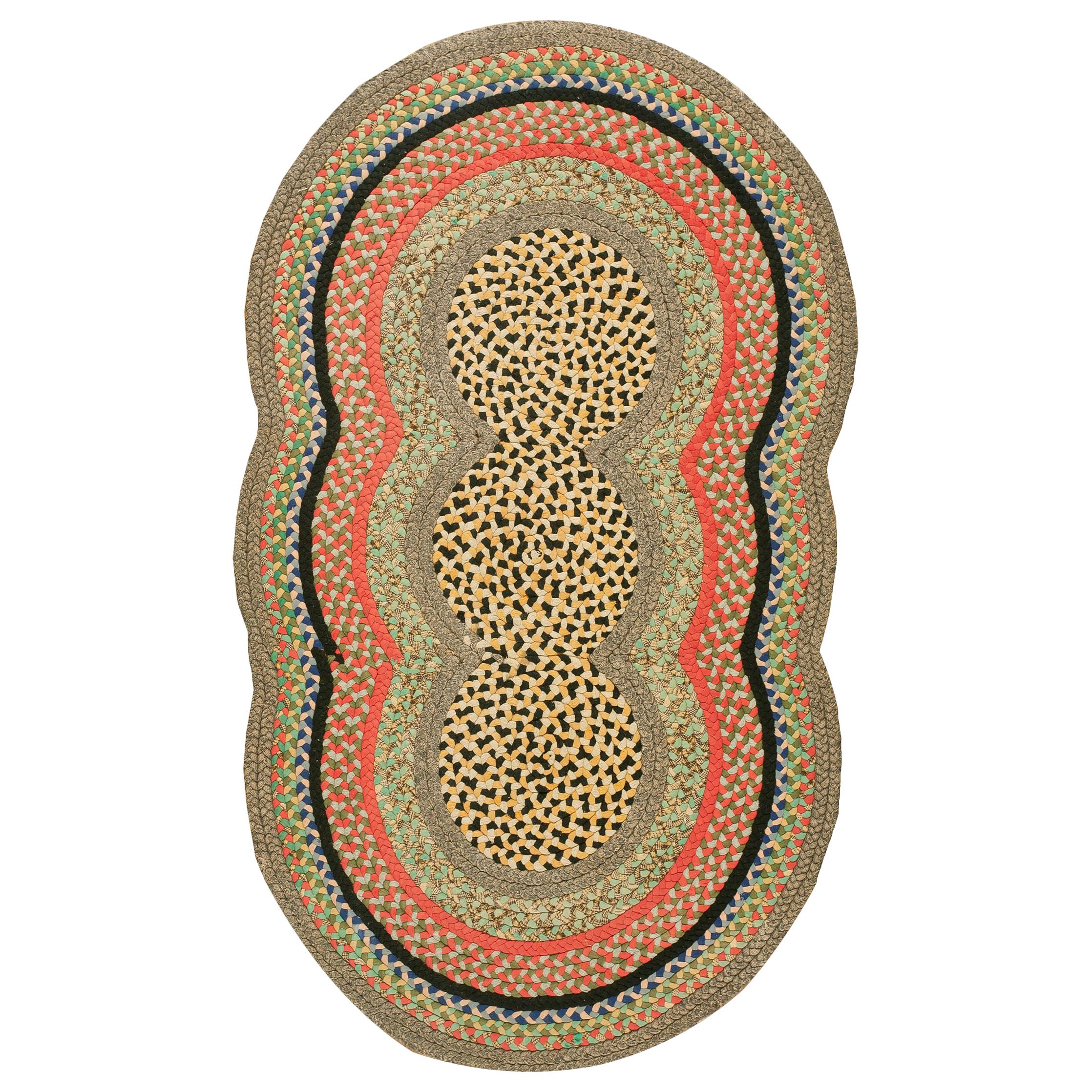 Antique American Braided Rug