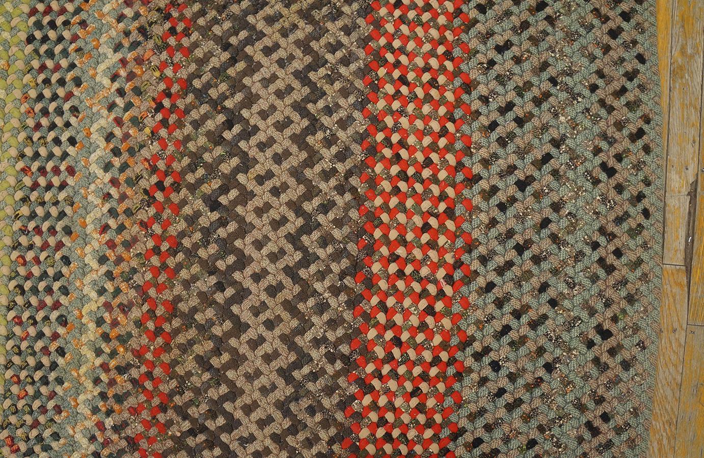 Amerikanischer geflochtener Teppich aus den 1940er Jahren ( 9' 9 Zoll x 9' 10 Zoll - 297 x 300 cm) (Wolle) im Angebot