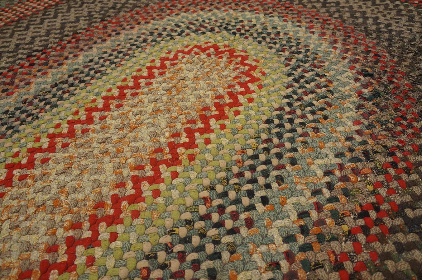 Amerikanischer geflochtener Teppich aus den 1940er Jahren ( 9' 9 Zoll x 9' 10 Zoll - 297 x 300 cm) im Angebot 1
