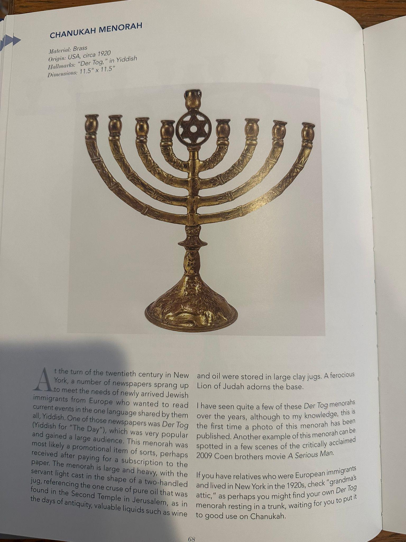 Antique American Brass Menorah with 