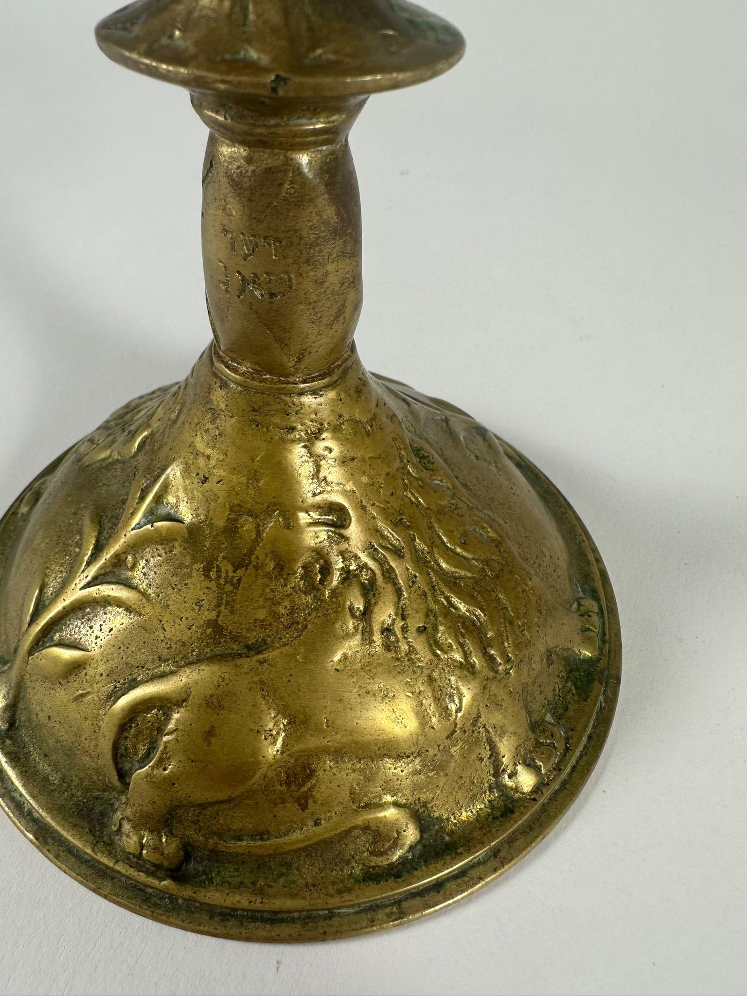American Classical Antique American Brass Menorah with 