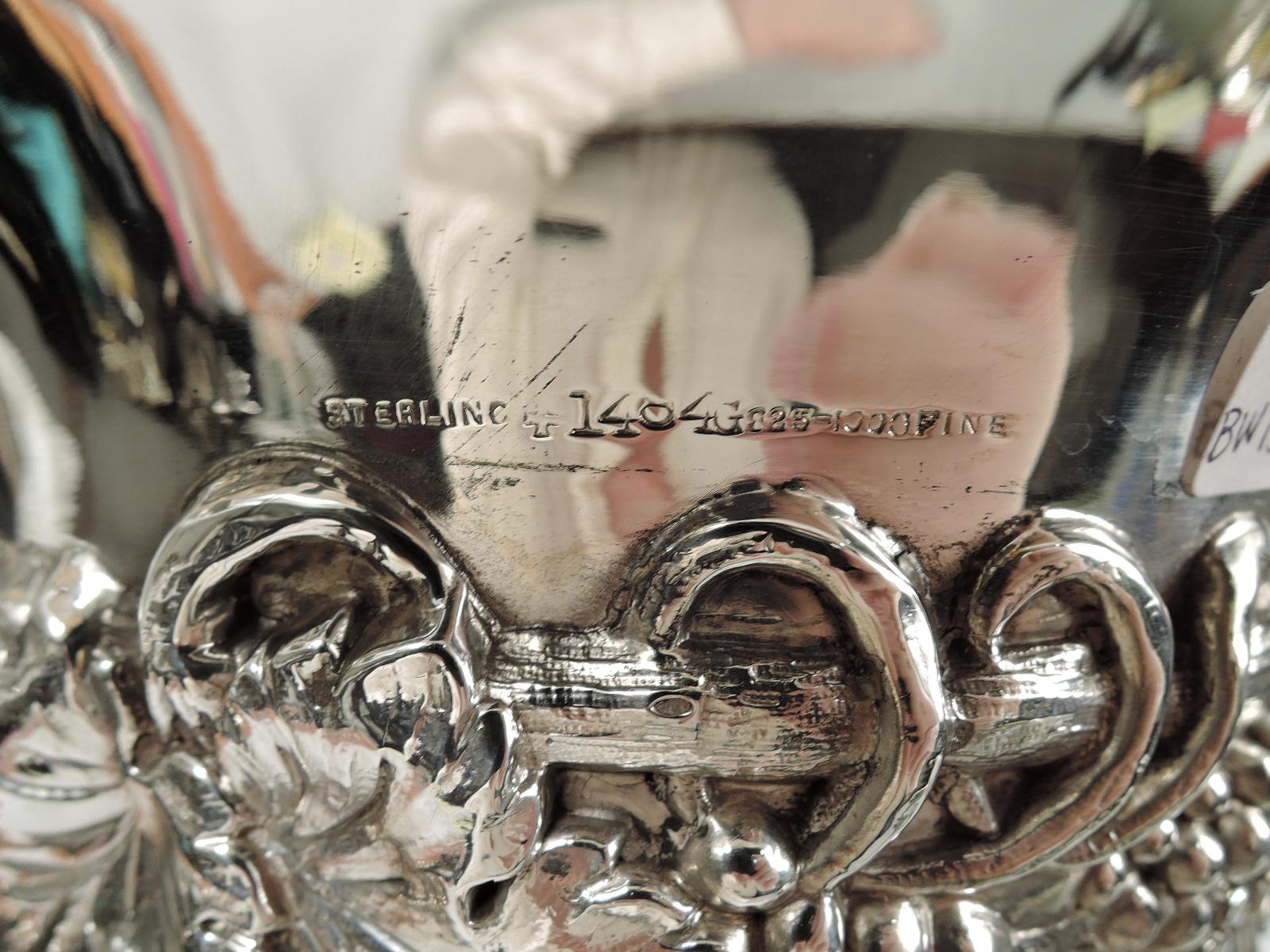 Antique American Brilliant-Cut Glass & Sterling Silver Vase 4