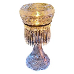 Antique American Brilliant Cut Glass Table Lamp