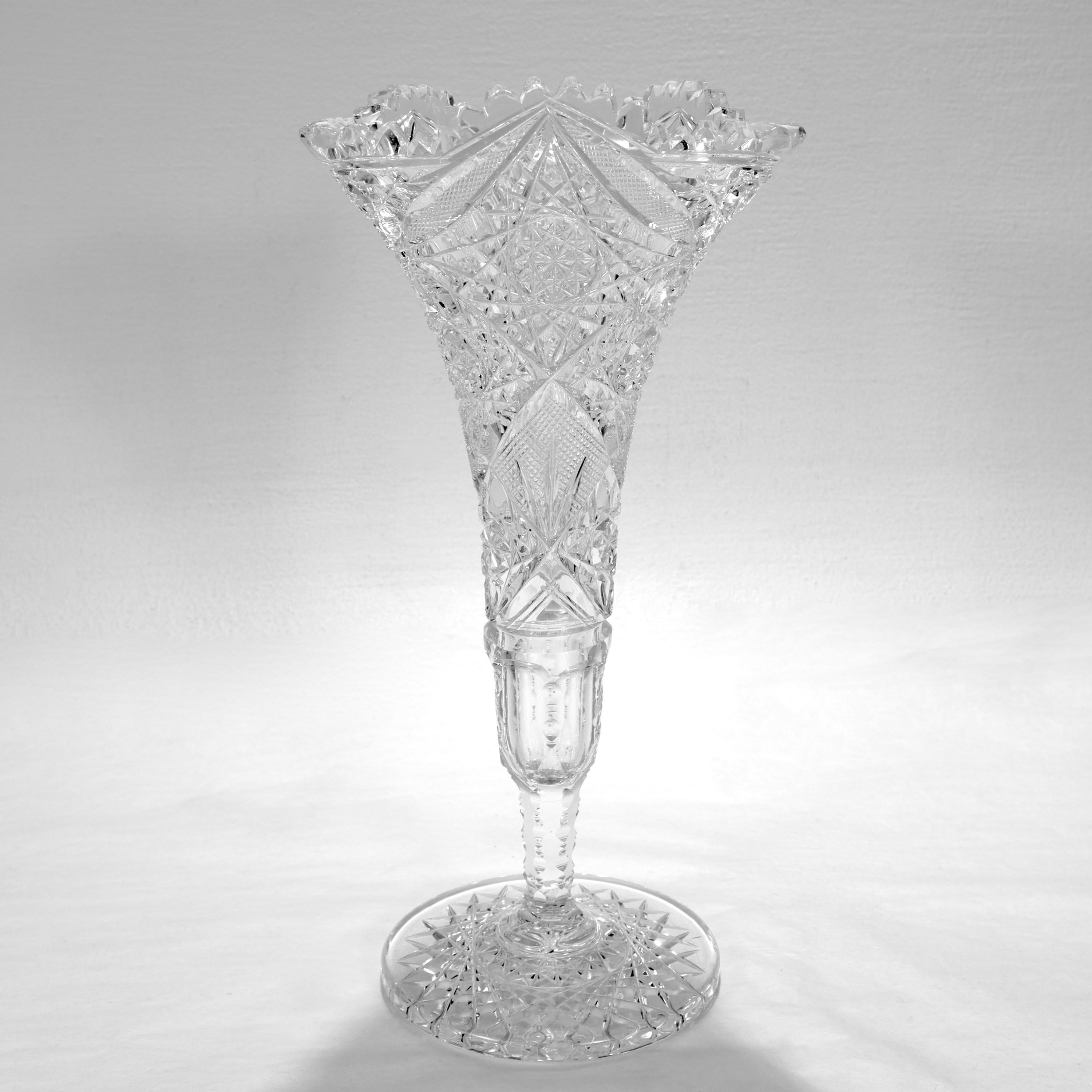 cut glass vase