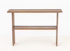 Antique American Brown Painted Two-Tier Console Table