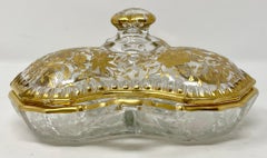 Antique American Cambridge Glass Candy Dish, Circa 1920's.