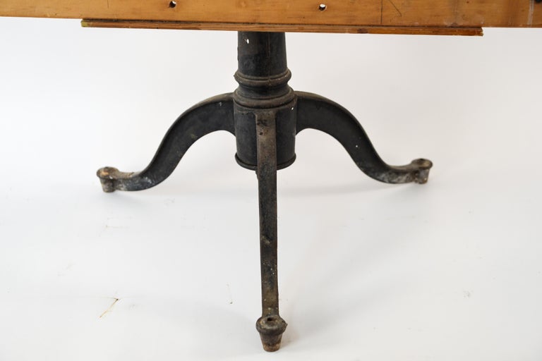 Small Tilt-Top Drafting Table with Rare Atomic Cast Iron Base – Antique  Liquidators Seattle