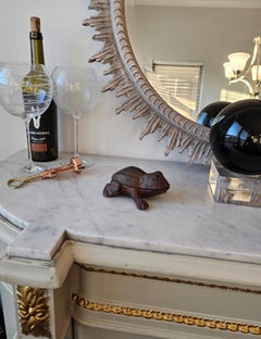 Antique American Cast Iron Frog Box Match Holder