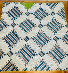 Antique American Chintz Quilt, Early 19th Century Quilt, English Chintz Fabrics