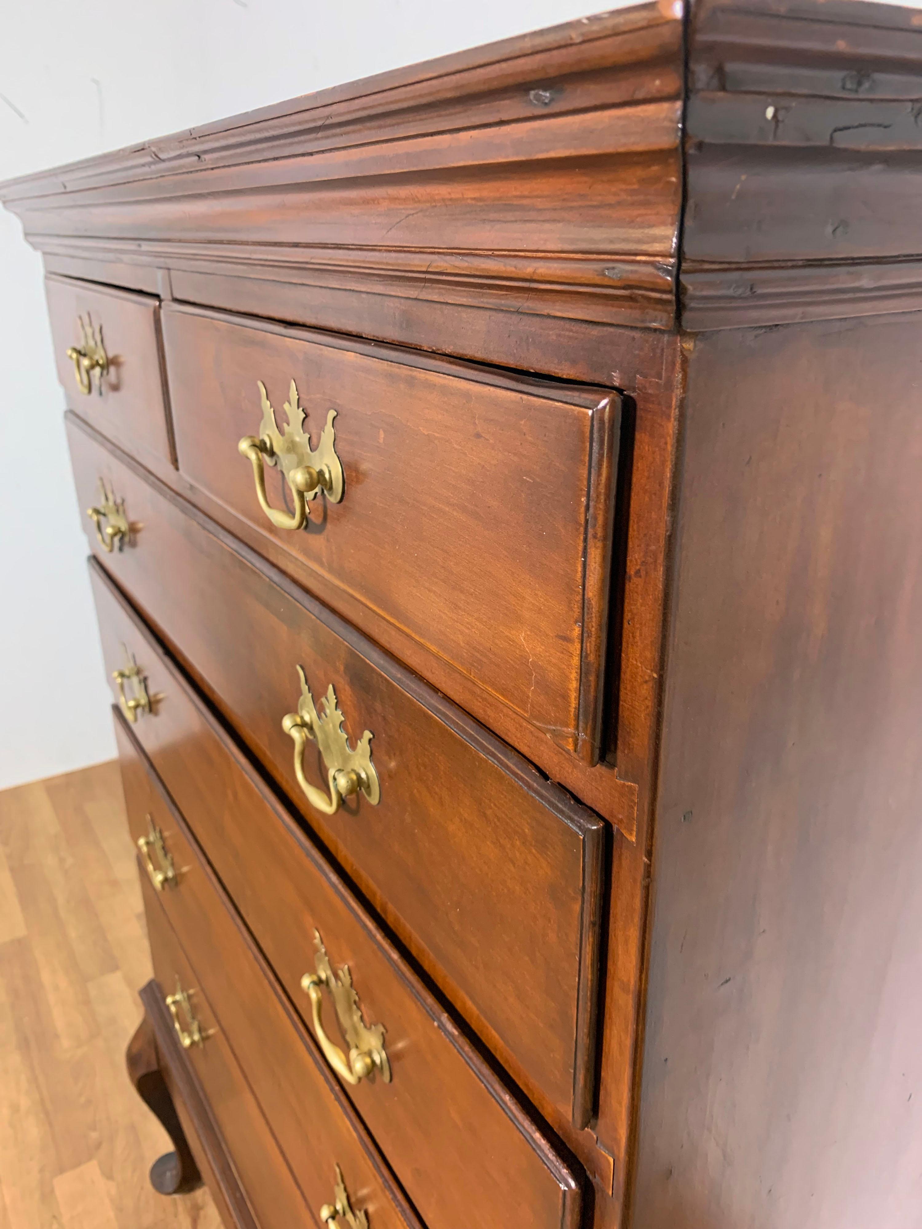 Antique American Chippendale Chest on Frame, Circa 1780s For Sale 13