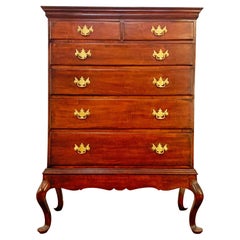 Antique American Chippendale Chest on Frame, Circa 1780s