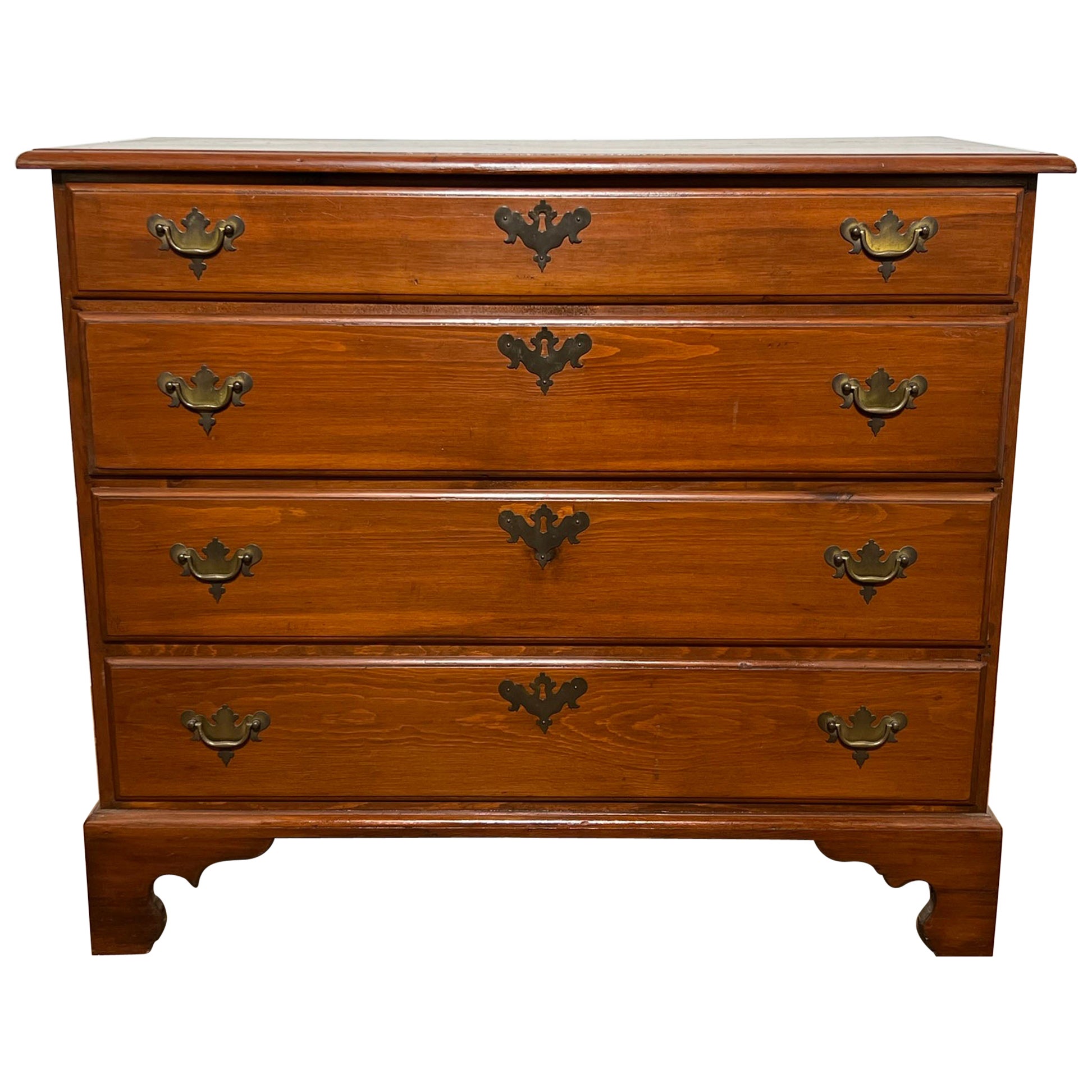 Antique American Chippendale Four Door Chest, circa Late 18th Century