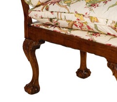 Antique American Chippendale Mahogany Chaise Lounge Daybed